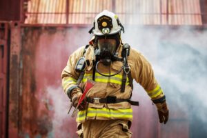 Emergency responder in high-risk environment highlighting need for reliable vision with LASIK Sydney.