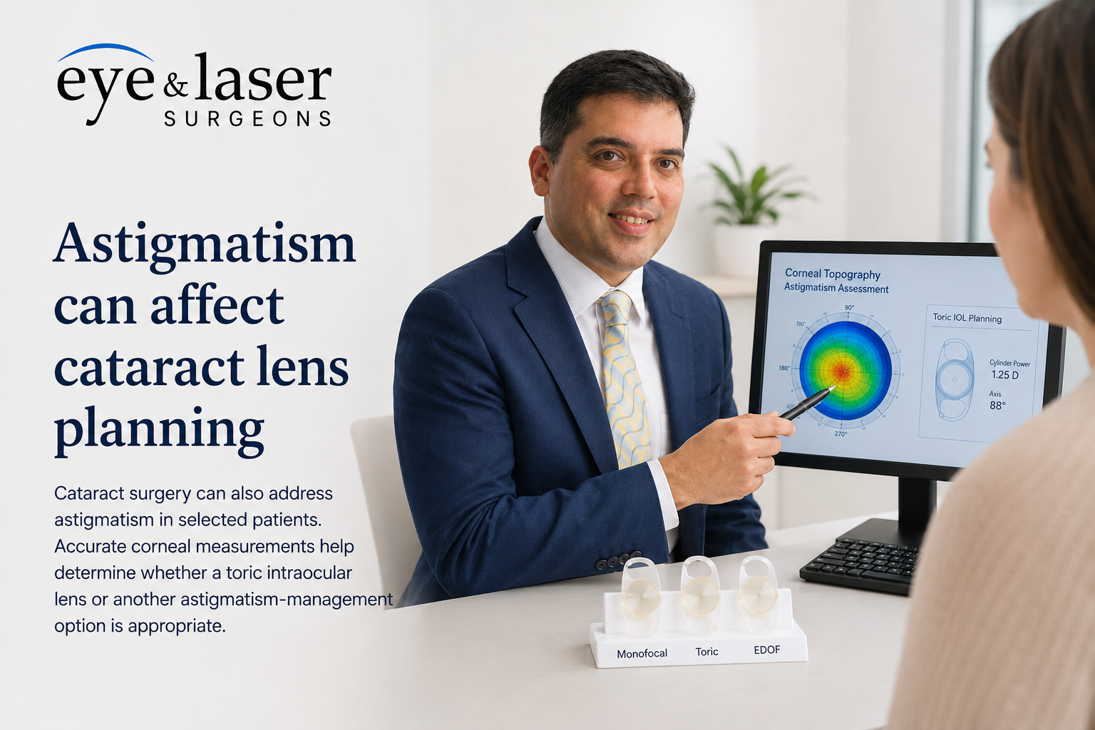 Cataract Surgery and Astigmatism Sydney Cataract surgery and astigmatism assessment with toric lens planning in Sydney