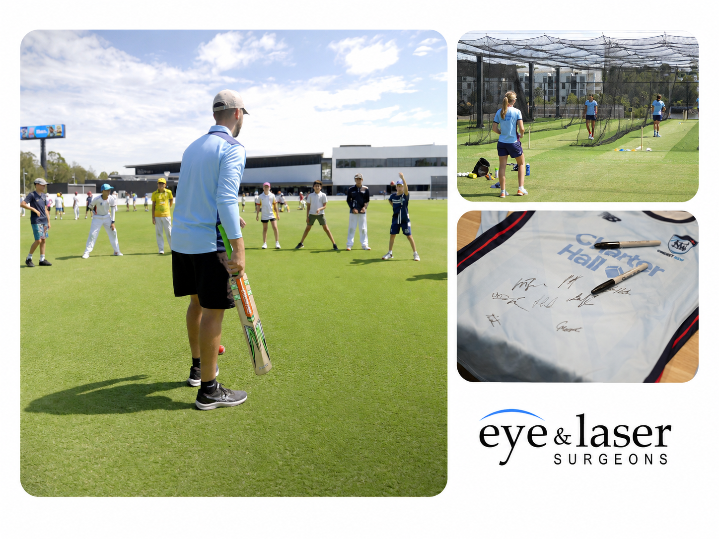 Cricket training and Cricket NSW athletes illustrating the visual demands of sport and athlete eye health